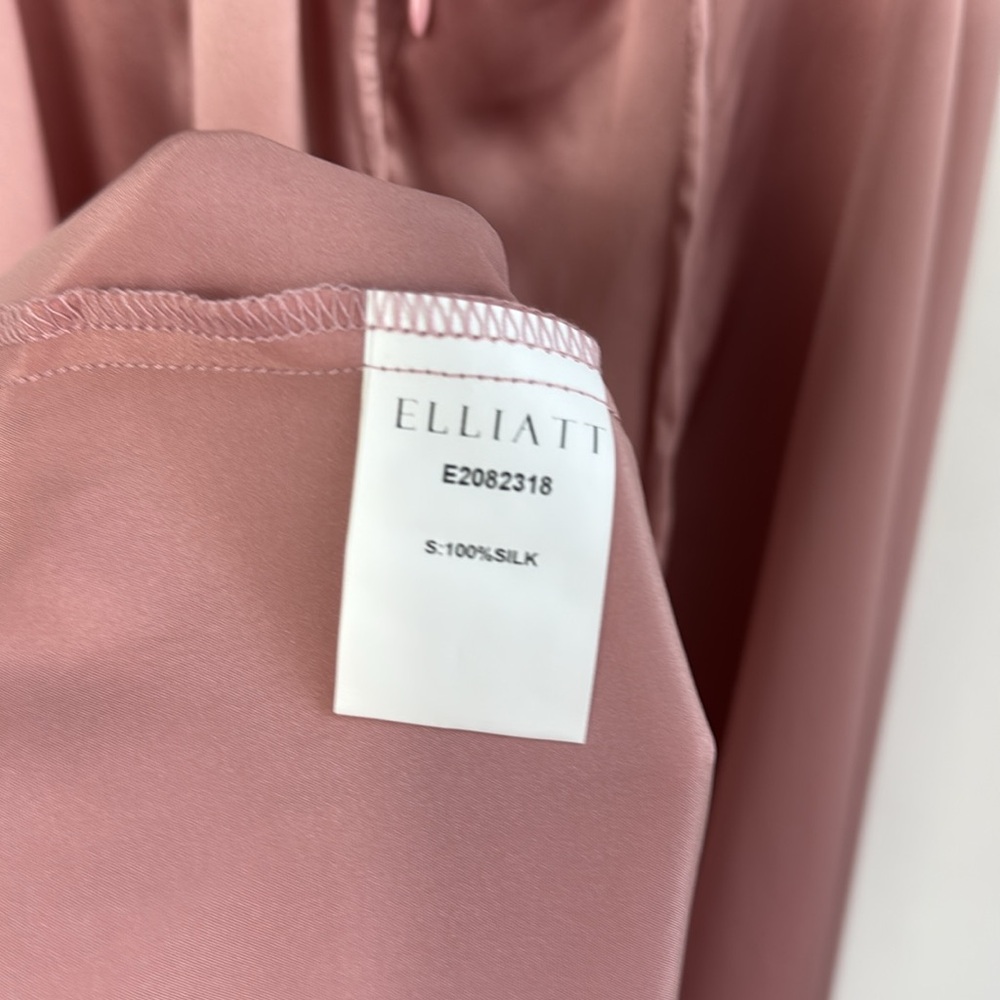 Elliatt Blush Long Satin Opulence Gown - Size Medium NWT - Picture 10 of 11